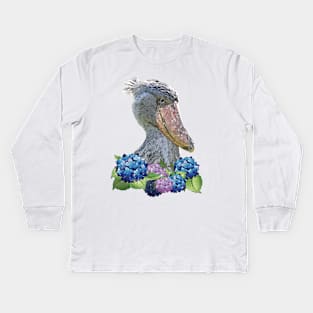 Shoebill Kids Long Sleeve T-Shirt